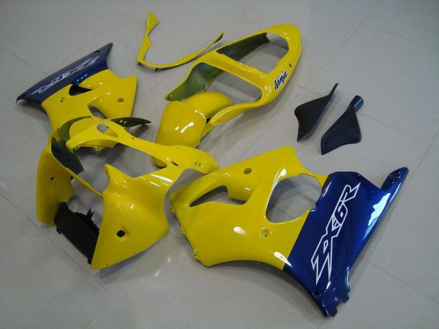 Amarillo Azul Carenado Moto Kawasaki ZX6R 00-02 Amarillo Azul Carenado Moto Kawasaki ZX6R 00-02