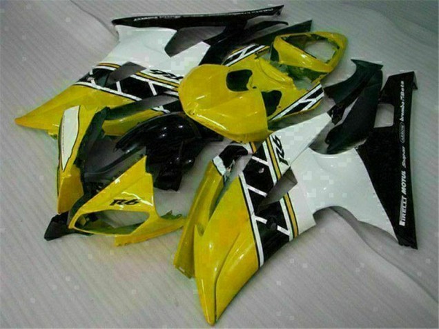 Amarillo Blanco Carenado Moto Yamaha R6 08-16 Amarillo Blanco Carenado Moto Yamaha R6 08-16