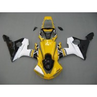 Amarillo Blanco Negro Carenado Moto Yamaha R6 03-05