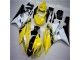 Amarillo Blanco Negro Moto Plástico Yamaha R6 06-07 Amarillo Blanco Negro Moto Plástico Yamaha R6 06-07