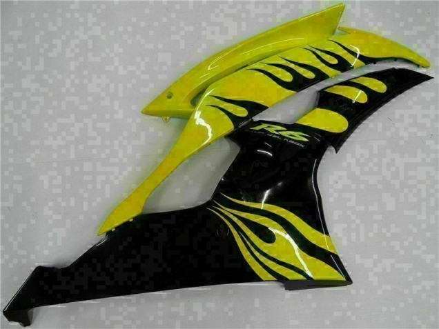 Amarillo Negro ABS Moto Plástica Yamaha R6 08-16 Amarillo Negro ABS Moto Plástica Yamaha R6 08-16