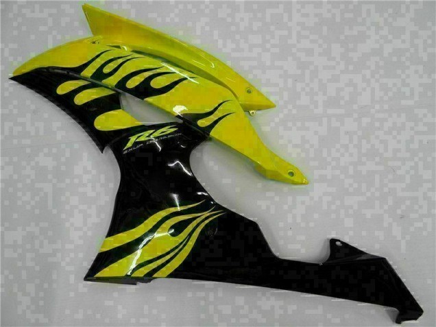 Amarillo Negro ABS Moto Plástica Yamaha R6 08-16 Amarillo Negro ABS Moto Plástica Yamaha R6 08-16