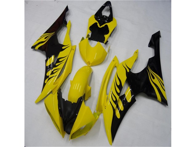Amarillo Negro Carrocería Motocicletas Yamaha R6 08-16 Amarillo Negro Carrocería Motocicletas Yamaha R6 08-16