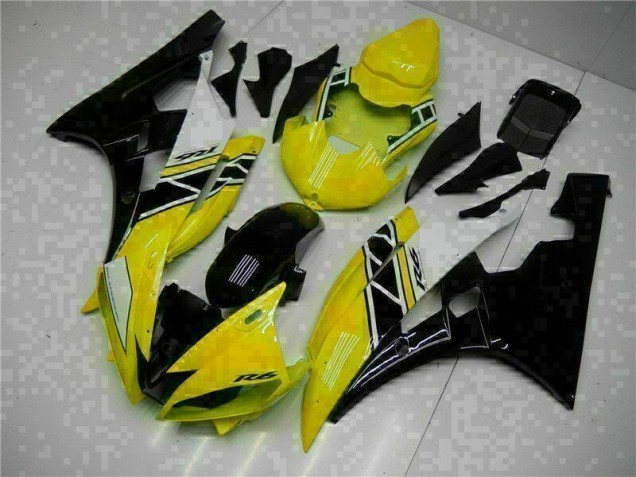 Amarillo Negro Kit Carenado Moto Yamaha R6 06-07