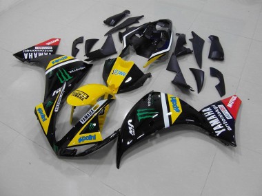 Amarillo Negro Monster Carenado & Plástico Moto Yamaha R1 12-14
