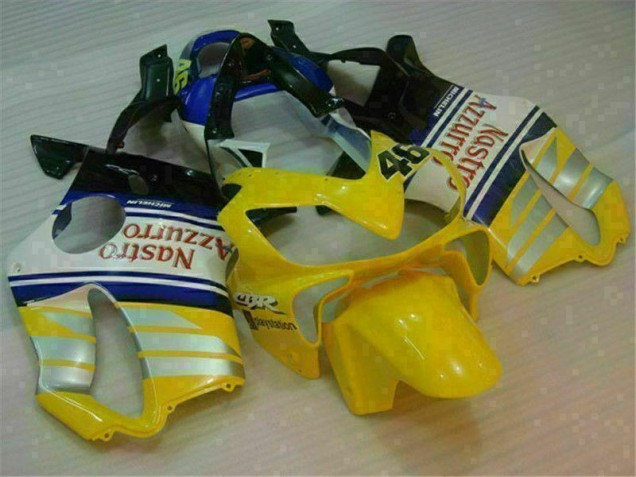 Amarillo Plata Nastro Azzurro Carenado Moto Honda CBR 600 F4i 01-03 Amarillo Plata Nastro Azzurro Carenado Moto Honda CBR 600 F4i 01-03