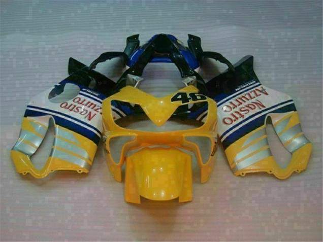 Amarillo Plata Nastro Azzurro Carenado Moto Honda CBR 600 F4i 01-03 Amarillo Plata Nastro Azzurro Carenado Moto Honda CBR 600 F4i 01-03
