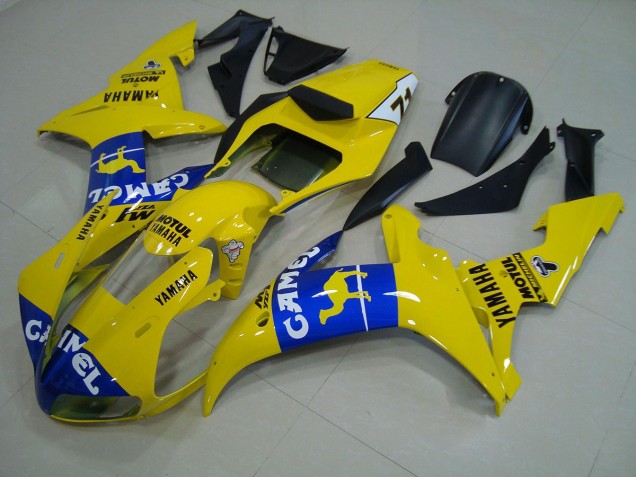 Azul Amarillo Carenado Moto Yamaha R1 02-03 Azul Amarillo Carenado Moto Yamaha R1 02-03