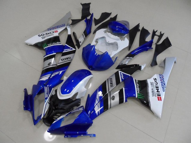 Azul Blanco ENEOS Carenado Moto Yamaha R6 08-16 Azul Blanco ENEOS Carenado Moto Yamaha R6 08-16