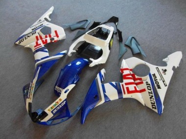 Azul Blanco Fiat Carenado Moto Yamaha R6 03-05