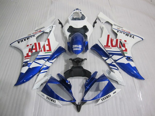 Azul Blanco Fiat Carenado Moto Yamaha R6 06-07 Azul Blanco Fiat Carenado Moto Yamaha R6 06-07