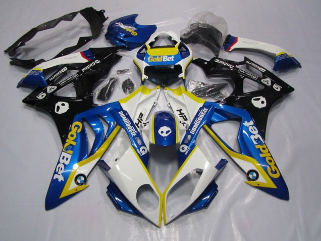 Azul Blanco GoldBet Moto Plástica BMW S1000RR 09-14 Azul Blanco GoldBet Moto Plástica BMW S1000RR 09-14