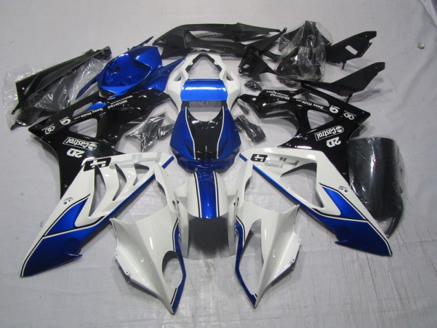 Azul Blanco Kit Completo Carenado Moto BMW S1000RR 09-14 Azul Blanco Kit Completo Carenado Moto BMW S1000RR 09-14
