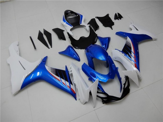 Azul Blanco Kit Completo Carenado Moto Suzuki GSXR 600 / 750 K11 11-21 Azul Blanco Kit Completo Carenado Moto Suzuki GSXR 600 / 750 K11 11-21