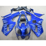 Azul Blanco Llama Carenado Moto Kawasaki ZX12R 02-06