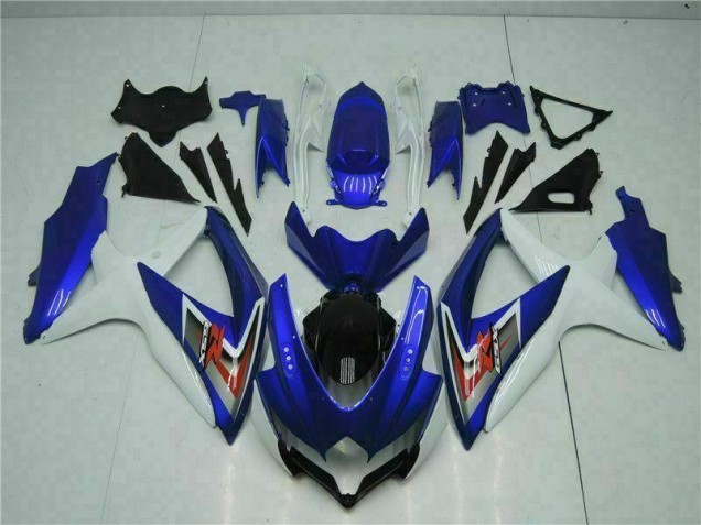 Azul Blanco Moto Plástica Suzuki GSXR 600 / 750 K8 08-10 Azul Blanco Moto Plástica Suzuki GSXR 600 / 750 K8 08-10
