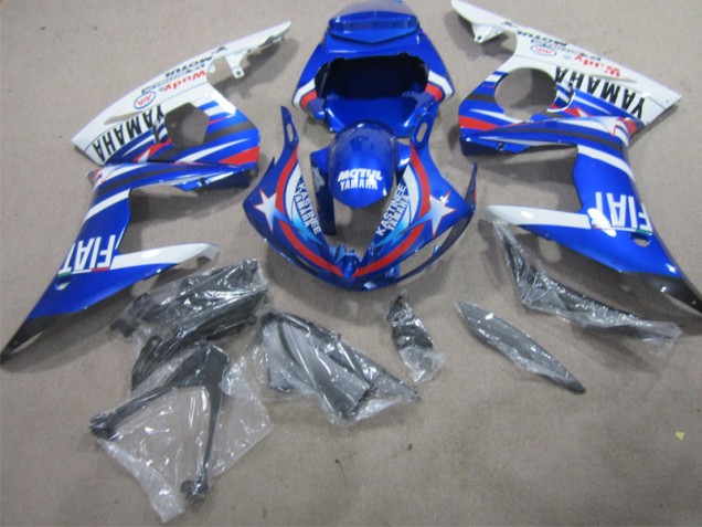 Azul Blanco Motul Fiat Carrocería Motocicletas Yamaha R1 02-03 Azul Blanco Motul Fiat Carrocería Motocicletas Yamaha R1 02-03