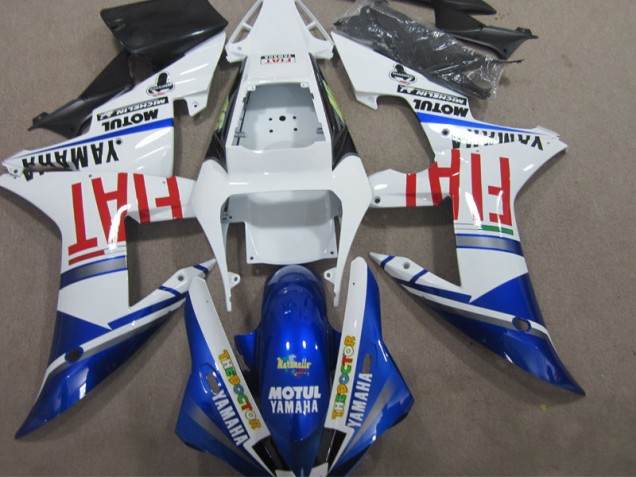 Azul Blanco Motul Fiat Kit Carenado ABS Completo Yamaha R1 02-03 Azul Blanco Motul Fiat Kit Carenado ABS Completo Yamaha R1 02-03