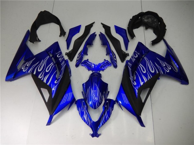Azul Blanco Negro Carenado Moto Kawasaki EX300 13-16 Azul Blanco Negro Carenado Moto Kawasaki EX300 13-16