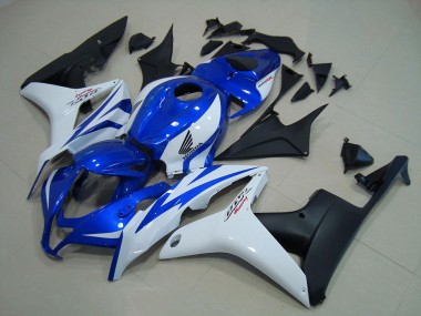 Azul Blanco Negro Mate Carenado Moto Honda CBR 600 RR 07-08