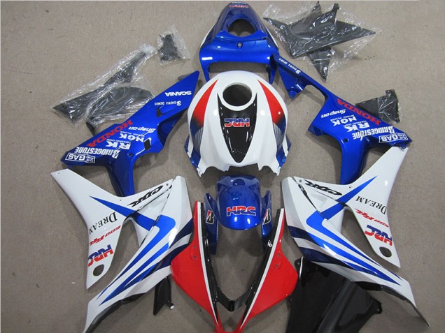 Azul Blanco Rojo HRC Carenado Moto Honda CBR 600 RR 07-08 Azul Blanco Rojo HRC Carenado Moto Honda CBR 600 RR 07-08