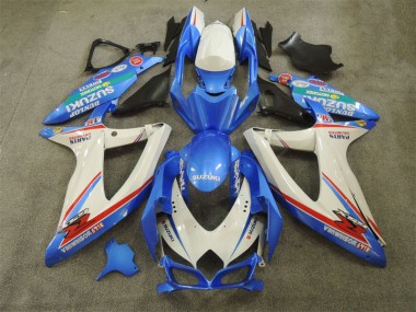 Azul Blanco con Calcomanías Carenado Moto Suzuki GSXR 600 K8 08-10