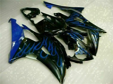 Azul Llama Negro Carenado Moto Yamaha R6 08-16