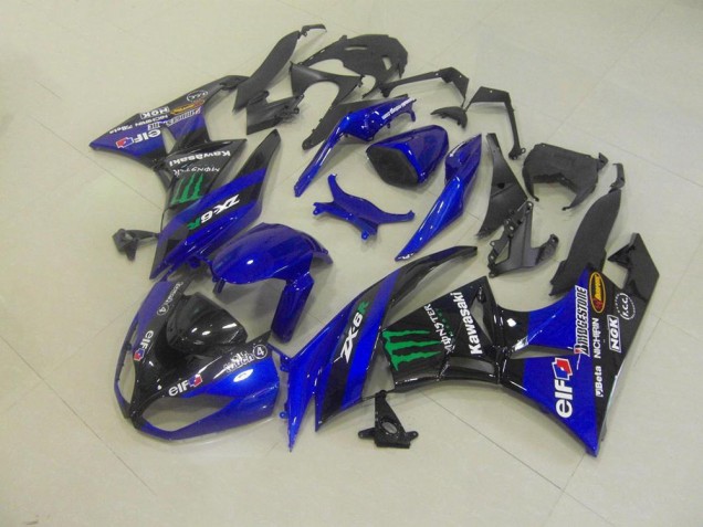 Azul Monster Carenado Moto Kawasaki ZX6R 09-12 Azul Monster Carenado Moto Kawasaki ZX6R 09-12