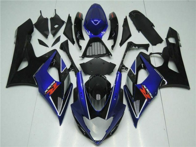 Azul Negro ABS Moto Plástica Suzuki GSXR 1000 K5 05-06 Azul Negro ABS Moto Plástica Suzuki GSXR 1000 K5 05-06