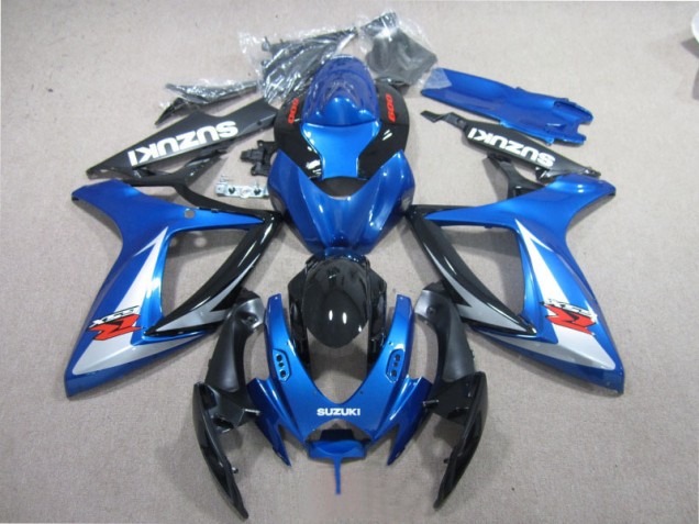 Azul Negro Blanco Carenado Moto Suzuki GSXR 600 K6 06-07 Azul Negro Blanco Carenado Moto Suzuki GSXR 600 K6 06-07