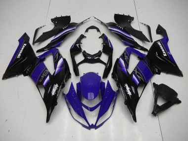 Azul Negro Carenado Moto Kawasaki ZX6R 13-18