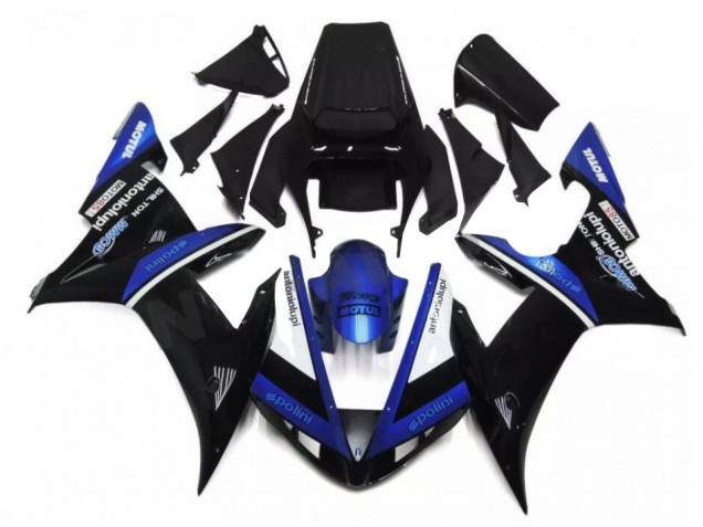 Azul Negro Carenado Moto Yamaha R1 02-03 Azul Negro Carenado Moto Yamaha R1 02-03