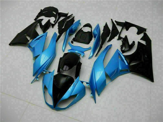 Azul Negro Kit ABS Carenado Motocicleta Kawasaki ZX6R 09-12 Azul Negro Kit ABS Carenado Motocicleta Kawasaki ZX6R 09-12