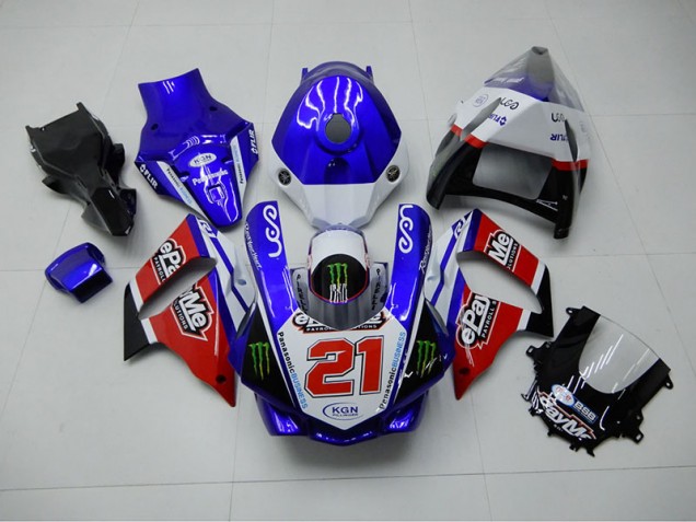 Azul Rojo KGN 21 Carenado Moto Yamaha R1 15-19 Azul Rojo KGN 21 Carenado Moto Yamaha R1 15-19