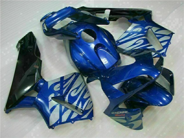 Azul con Plata Llama Carenado Moto Honda CBR 600 RR 03-04