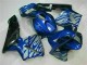 Azul con Plata Llama Carenado Moto Honda CBR 600 RR 03-04