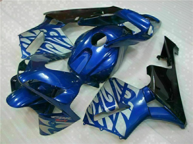 Azul con Plata Llama Carenado Moto Honda CBR 600 RR 03-04