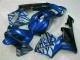 Azul con Plata Llama Carenado Moto Honda CBR 600 RR 03-04