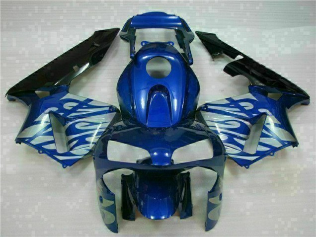Azul con Plata Llama Carenado Moto Honda CBR 600 RR 03-04