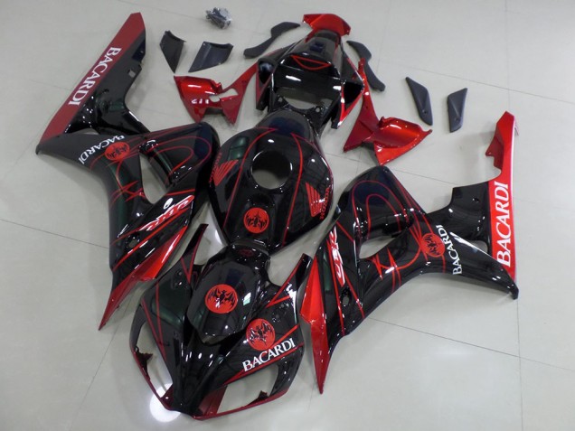 Bacardi Negro Carenado Moto Honda CBR 1000 RR 06-07 Bacardi Negro Carenado Moto Honda CBR 1000 RR 06-07
