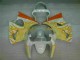 Blanco Amarillo Llama Carenado Moto Kawasaki ZX6R 00-02 Blanco Amarillo Llama Carenado Moto Kawasaki ZX6R 00-02