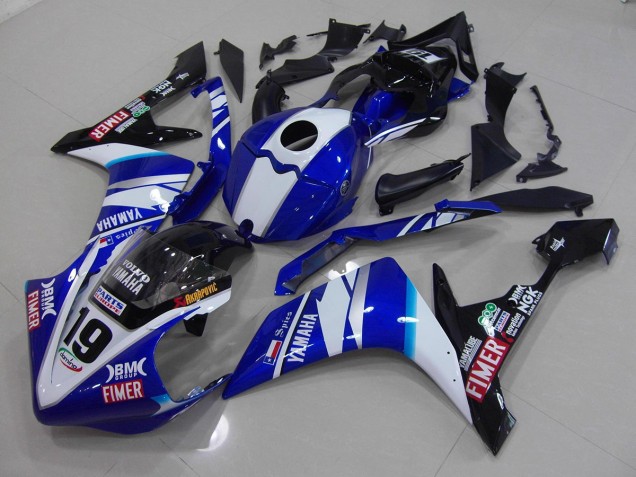 Blanco Azul Carenado Moto Yamaha R1 07-08 Blanco Azul Carenado Moto Yamaha R1 07-08
