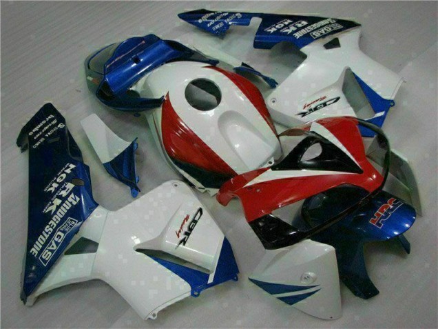 Blanco Azul Carrocería Motocicletas Honda CBR 600 RR 05-06 Blanco Azul Carrocería Motocicletas Honda CBR 600 RR 05-06
