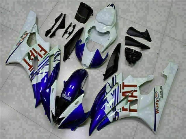 Blanco Azul Carrocería Motocicletas Yamaha R6 06-07 Blanco Azul Carrocería Motocicletas Yamaha R6 06-07