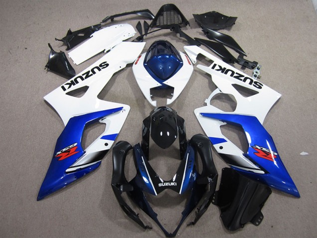 Blanco Azul Inyección Kits Carenado Moto Suzuki GSXR 1000 K5 05-06 Blanco Azul Inyección Kits Carenado Moto Suzuki GSXR 1000 K5 05-06