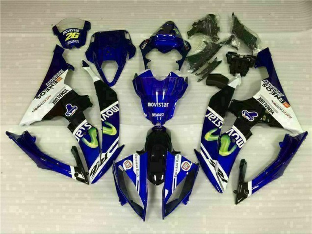 Blanco Azul Kit ABS Carenado Motocicleta Yamaha R6 08-16 Blanco Azul Kit ABS Carenado Motocicleta Yamaha R6 08-16