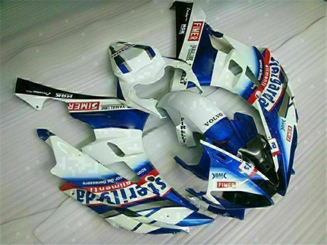 Blanco Azul Kit Completo Carenado Moto Yamaha R6 06-07 Blanco Azul Kit Completo Carenado Moto Yamaha R6 06-07