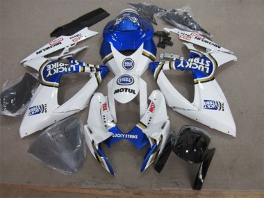 Blanco Azul Lucky Strike Motul Carenado Moto Suzuki GSXR 600 K6 06-07