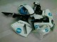 Blanco Azul Moto Plástico Honda CBR 600 RR 05-06 Blanco Azul Moto Plástico Honda CBR 600 RR 05-06