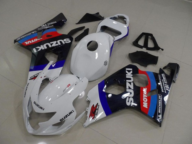 Blanco Azul Motul Carenado Moto Suzuki GSXR 750 K4 04-05 Blanco Azul Motul Carenado Moto Suzuki GSXR 750 K4 04-05